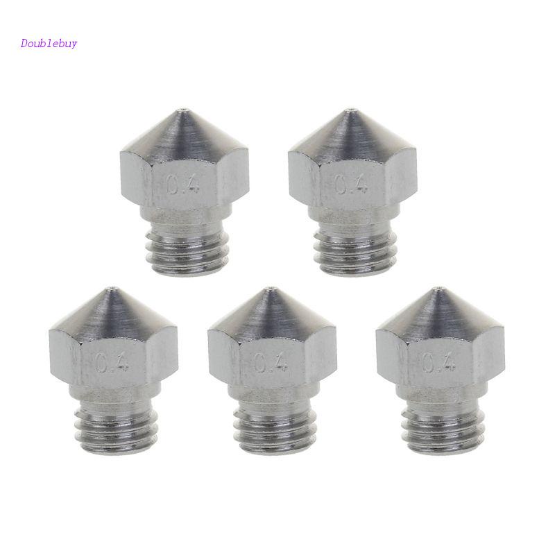 Bộ 5 Vòi Phun MK10 Bằng Thép Cứng 1.75 0.4mm Cho Máy In 3D MK10