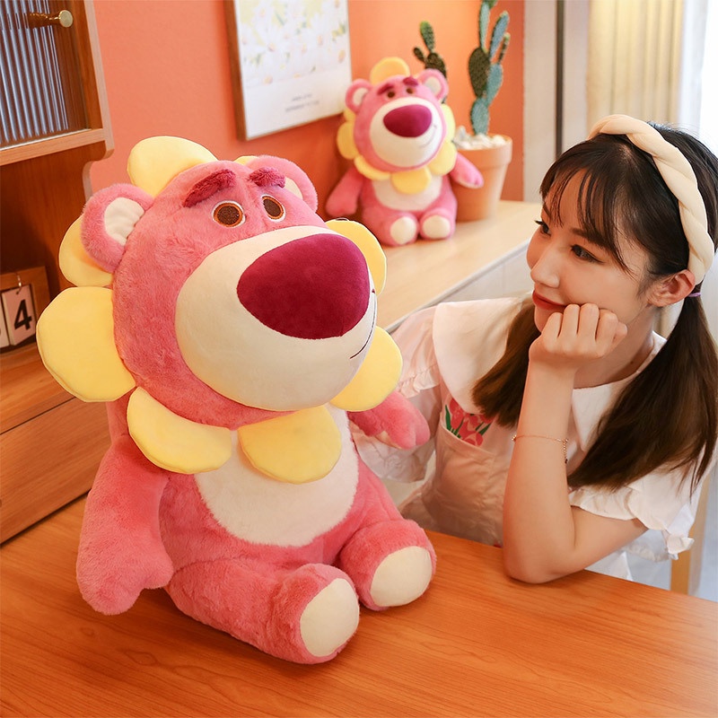 Thú Nhồi Bông Hình Gấu Dâu Tây / Hoa Hướng Dương Cỡ Lớn Cho Bé