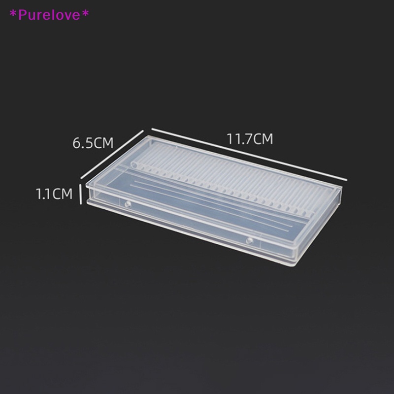 Hộp Nhựa Trong Suốt 24 Ngăn Đựng Đầu Mài Móng Tay Tiện Dụng Mới