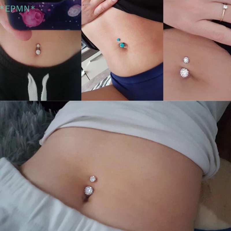 Set 5 Khuyên Rốn Đính Đá Lấp Lánh Mới