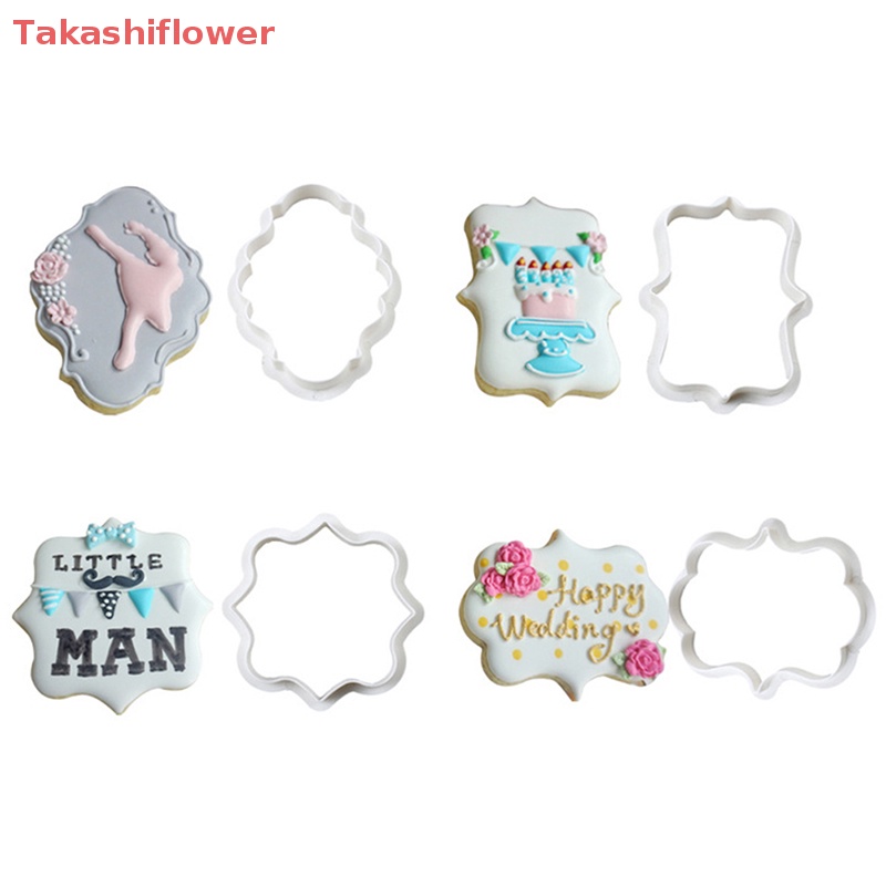 Set 4 Khuôn Cắt Bánh Quy Bằng Nhựa Phong Cách vintage