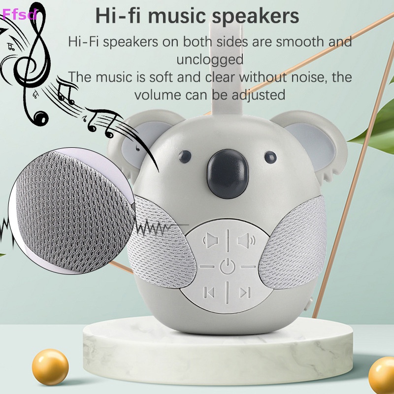 {Ffsd} Máy Phát Tiếng Ồn Trắng Hoạt Hình Koala Player Timed Shutdown Sleep &amp; Thư Giãn Cho Bé Sơ Sinh