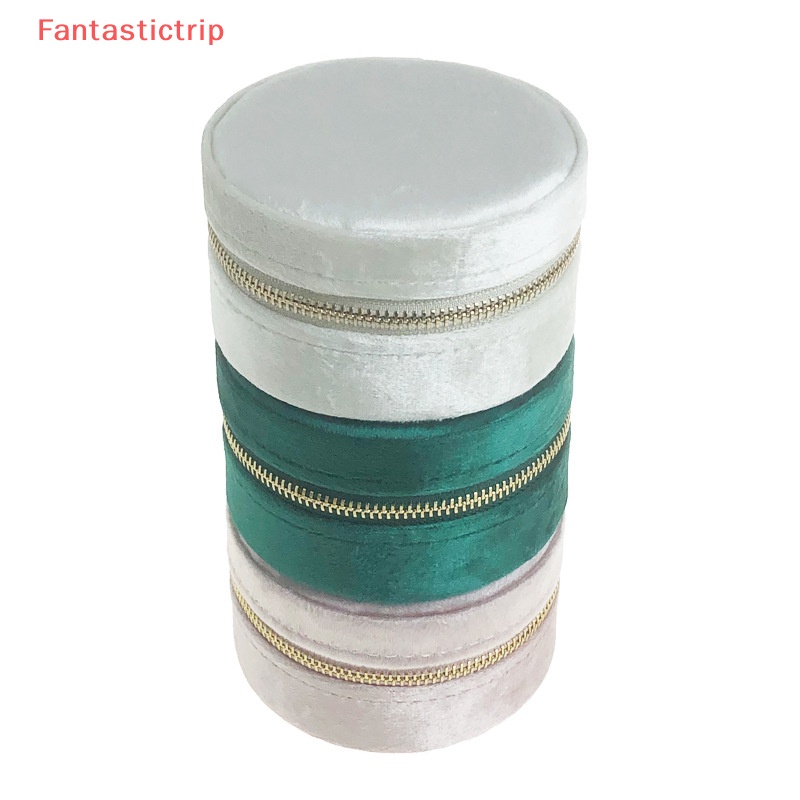 [Fantastictrip] Hộp Đựng Trang Sức Lót Nhung Lông Nhỏ Gọn Dành Cho Đi Du Lịch Mới