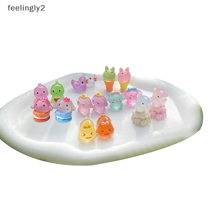 [Hàng Có Sẵn] Set 10 Đồ trang trí Động Vật Hoạt Hình Phát Sáng Trong Bóng Tối Trang Trí