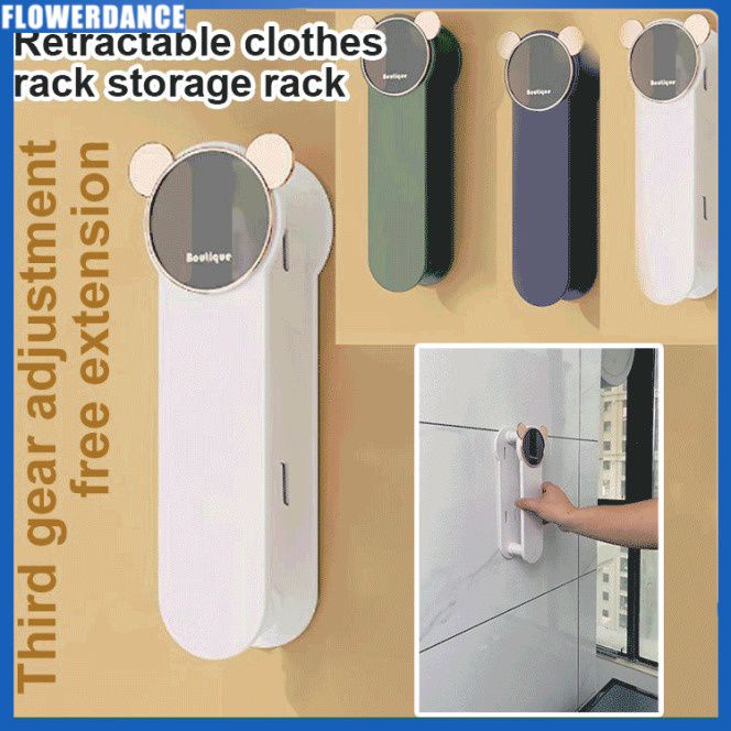 Mới Có Thể Điều Chỉnh Móc Áo Tổ Chức, Móc Áo Lưu Trữ Giá Lưu Trữ Quần Áo, Đấm Miễn Phí Tổ Chức Quần Áo Lưu Trữ Phòng Tắm Phụ Kiện Hoa
