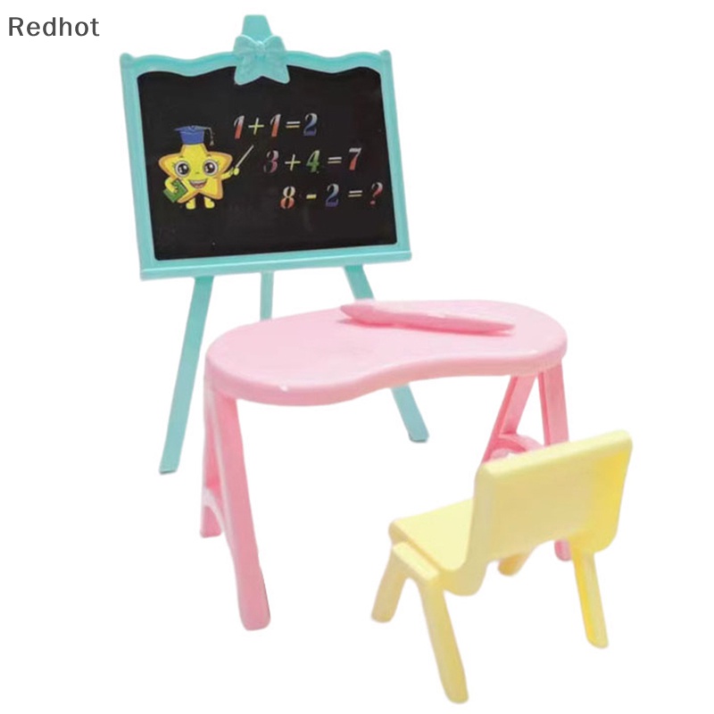 Bộ 4 Bút Chì Bảng Đen Viết Phấn Kích Thước 16cm Trang Trí Nhà Búp Bê