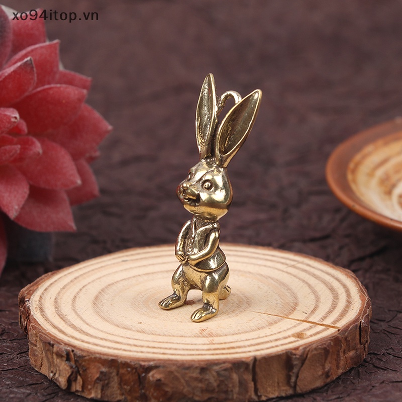 Móc Khóa Hình Thỏ Bằng Đồng Thau Dễ Thương