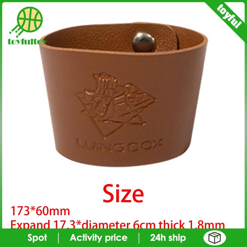 Set 4 Vỏ Bọc Cốc Bằng Da PU Gọn Nhẹ Cách Nhiệt Cho Cắm Trại