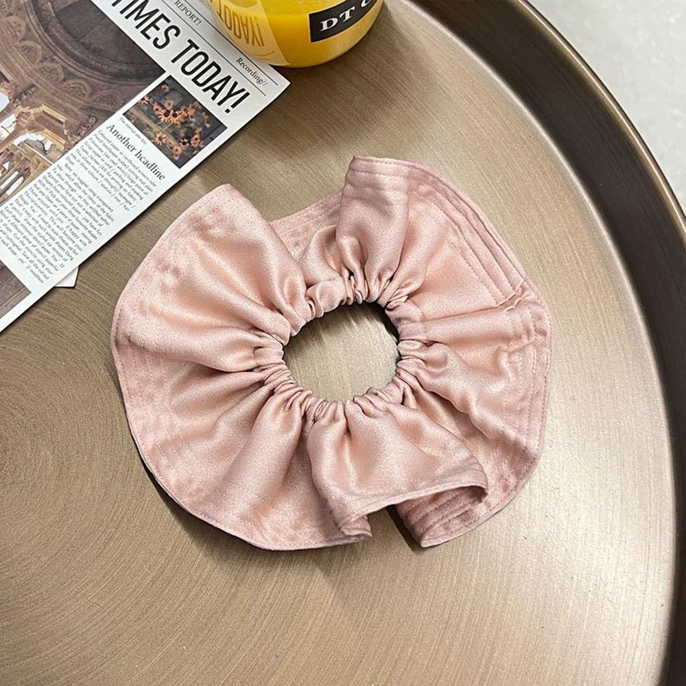 Dây Cột Tóc Scrunchies Màu Trơn Đơn Giản Thời Trang Cho Nữ