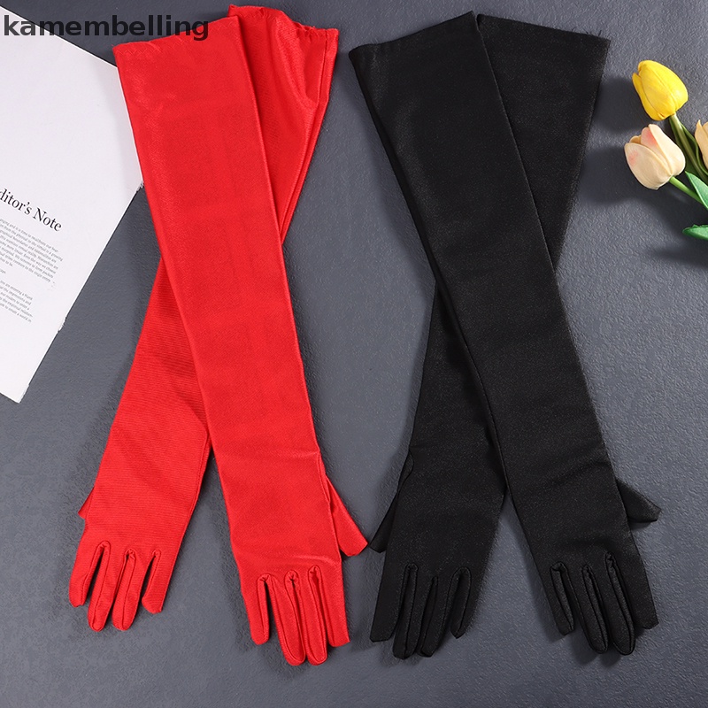 1 Đôi Găng Tay Dài Hở Ngón Màu Sắc Thời Trang