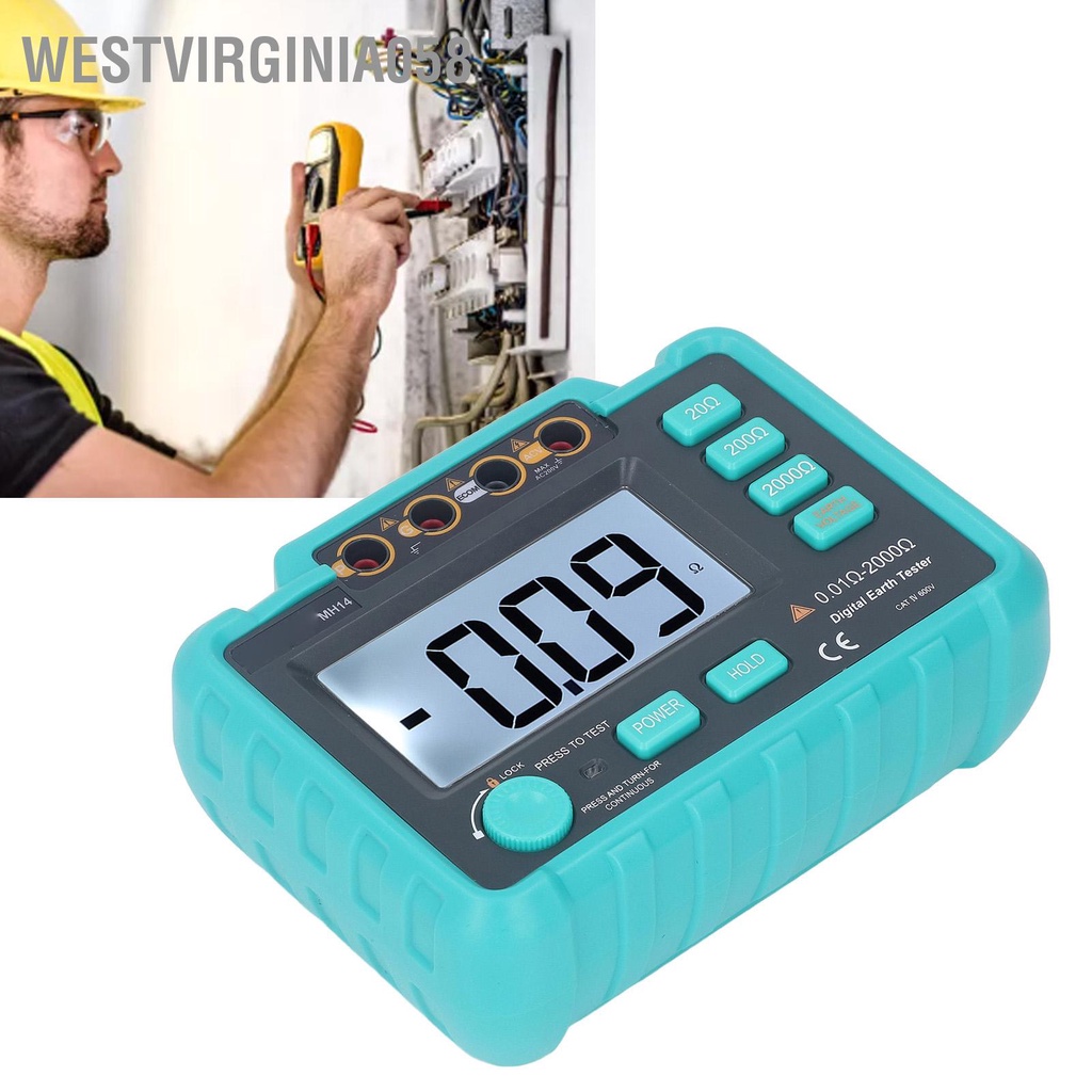 Có thể bán buôn Megohmmeter điện Đo lường chính xác Máy kiểm tra trở nối đất kỹ thuật số cách Westvirginia058 Hàng giao ngay
