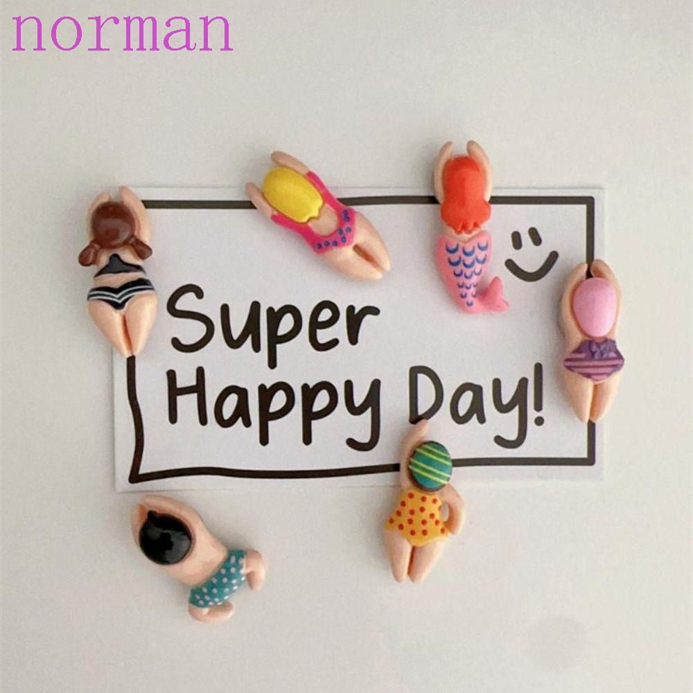 Bộ 5 Miếng Dán Trang Trí Điện Thoại / Tủ Lạnh Họa Tiết NORMAN Dễ Thương Diy