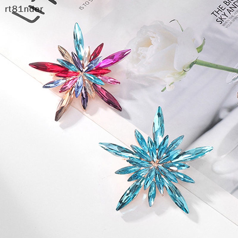 Rt Ghim Cài Áo Hình Bông Tuyết Đính Đá Pha Lê Nhiều Màu Thời Trang Cho Nữ