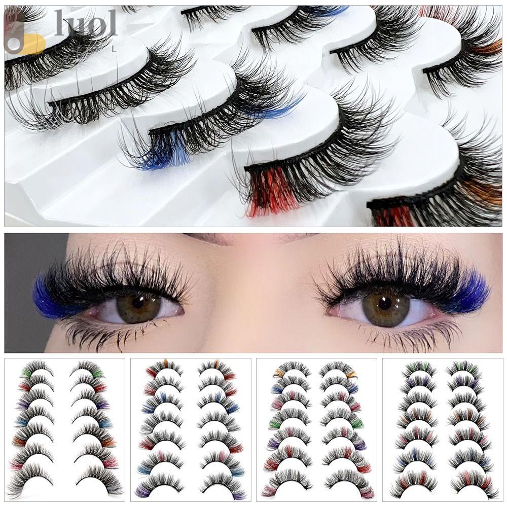 Bộ 7 Cặp Lông Mi Giả Cong Dày Tự Nhiên Dùng Hóa Trang