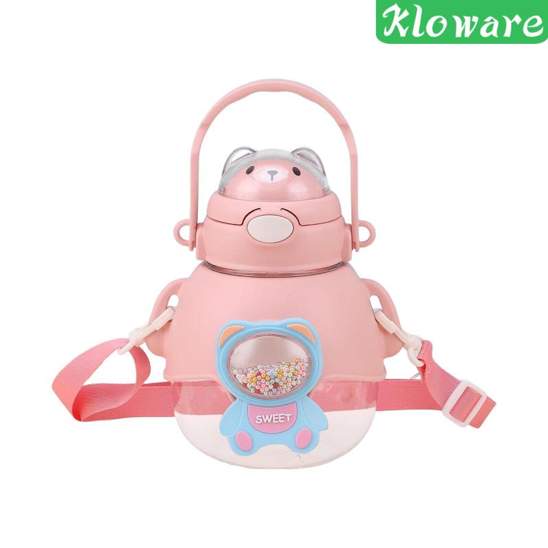 Bình Nước Có Ống Hút Họa Tiết Hoạt Hình Dành Cho Thanh Thiếu Niên Cắm Trại