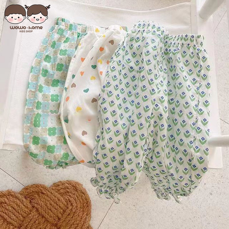 Quần Dài Chống Muỗi Lưng Vừa In Họa Tiết Hoa Phong Cách Cổ Điển Thời Trang Mùa Hè Cho Nữ