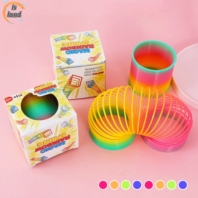 Lò Xo Bằng Nhựa Màu Cầu Vồng Kích Thước 6.5x6 Dùng Làm Đồ Chơi Cho Bé