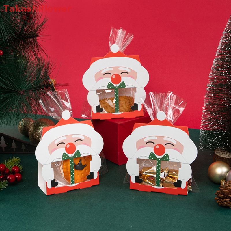 Set 8 Thẻ Giấy Đựng Bánh Quy Trang Trí Tiệc Giáng Sinh