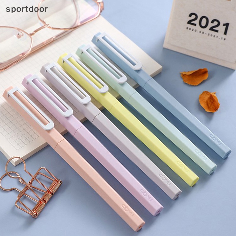 Bút Bi Mực Đen Ngòi 0.5mm Hình Lục Giác Dễ Thương