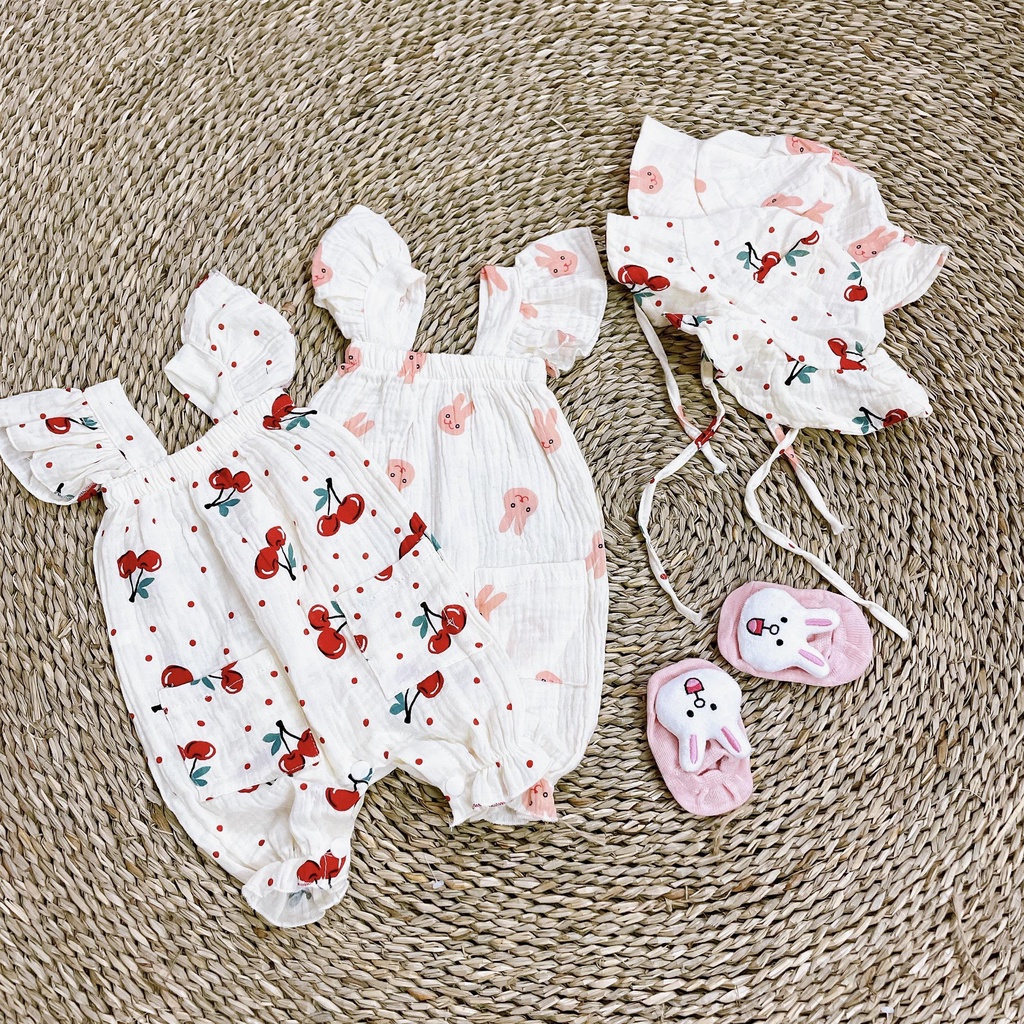 Quần áo trẻ em bộ body ngắn tay bodysuit áo liền quần bộ đồ liền thân cho bé trai bé gái M26.04-2