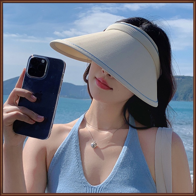 Nón Rộng Vành Hở Chóp Thoáng Khí Thời Trang Đi Biển Mùa Hè Cho Nữ