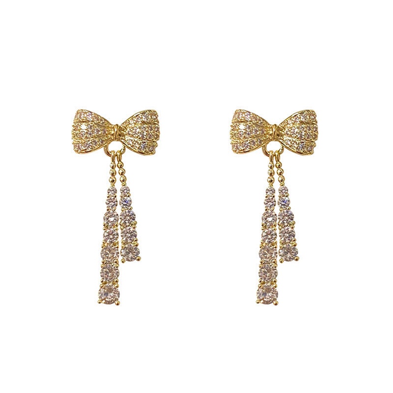 Bông Tai Hình Trái Tim Nhiều Lớp Phối Tua Rua Sang Trọng Thời Trang