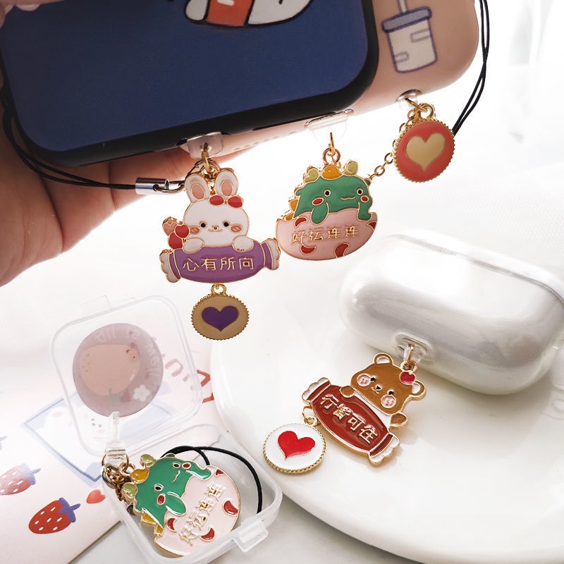 Nút Bịt Chống Bụi Cho Cổng Sạc Điện Thoại Di Động diy Hình Hoạt Hình Dễ Thương