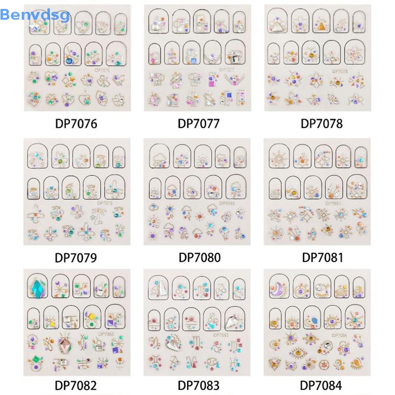 Hộp Phụ Kiện Đá 3D Đính Trang Trí Móng Tay Nghệ Thuật