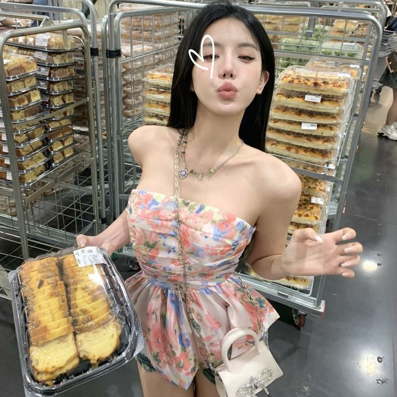 Cozok Áo Sát Nách In Hoa Kiểu vintage Quyến Rũ Thời Trang