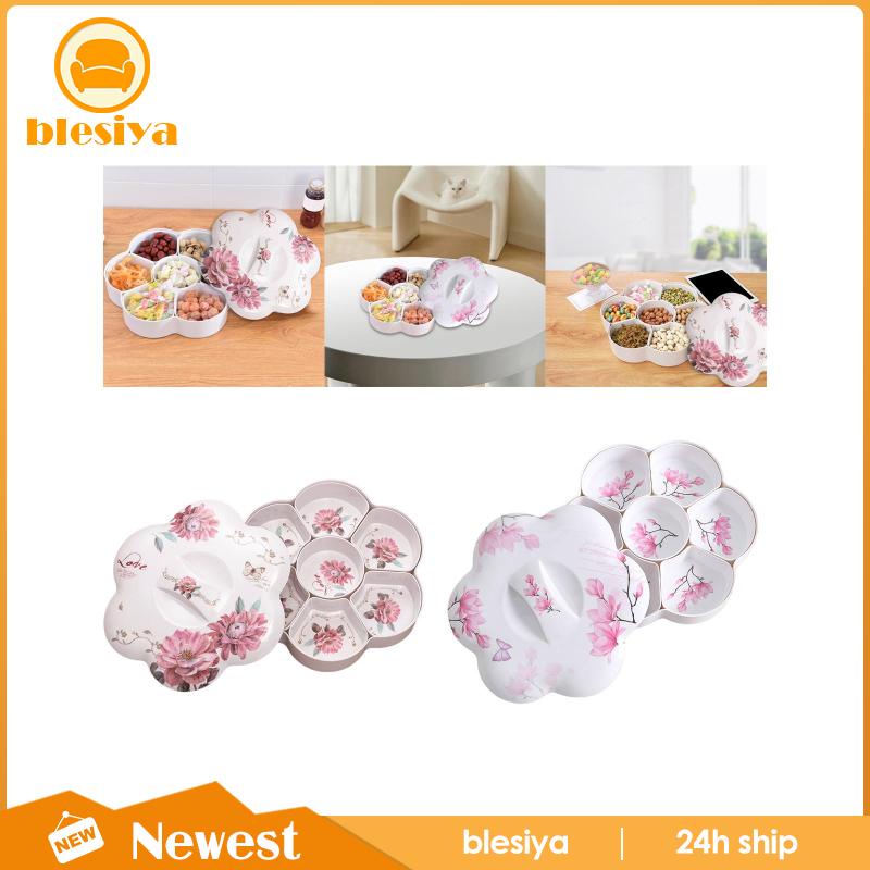 Khay Phục Vụ Bánh Quy / Phô Mai Chia Ngăn Có Nắp Đậy Tiện Dụng