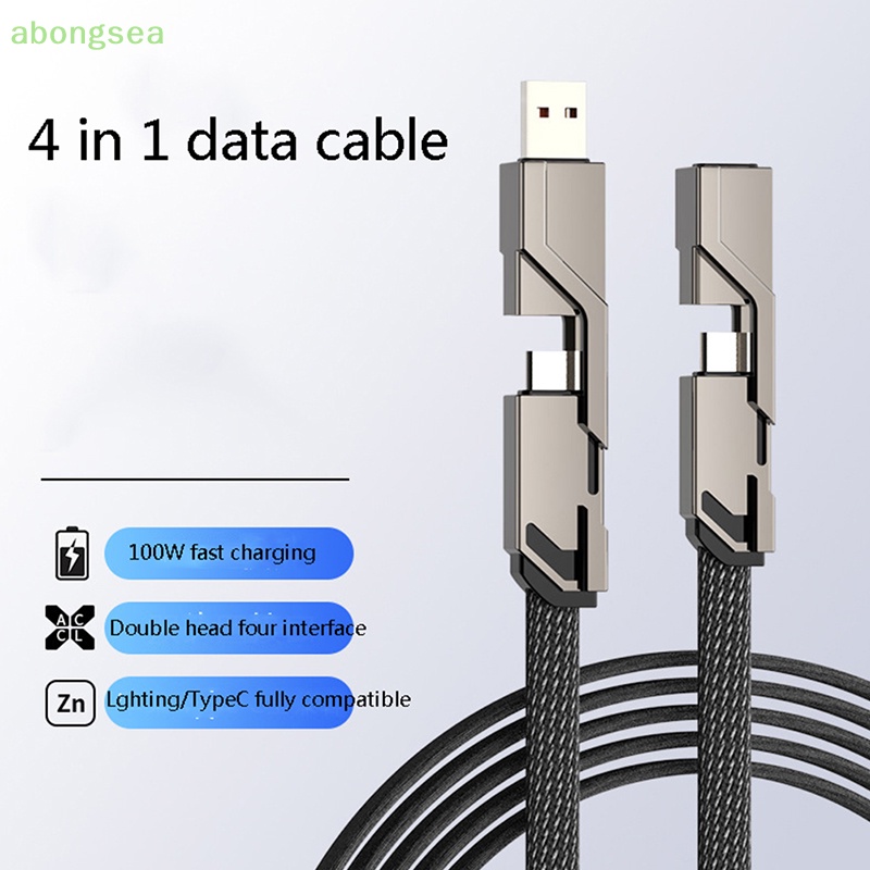 Dây Cáp Sạc Nhanh USB C 4 Trong 1 Cho Điện Thoại Di Động