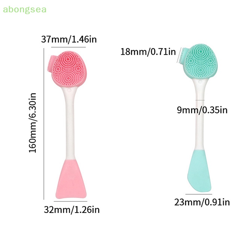 Cọ Rửa Mặt Tẩy Tế Bào Chết Hai Đầu Bằng Silicone Hiệu abongsea