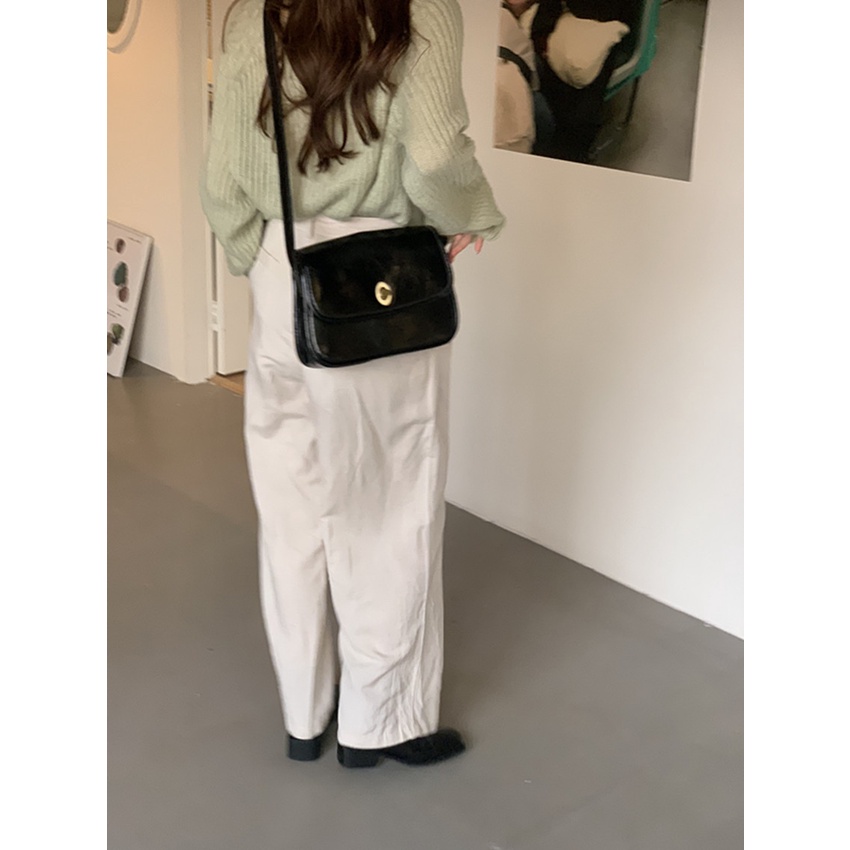 #Túi Đeo Chéo Dáng Vuông Nhỏ Họa Tiết Trái Tim Dễ Thương Cho Nữ