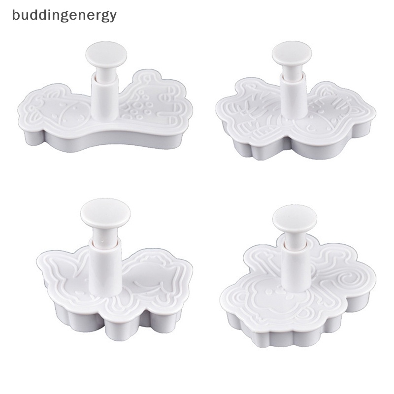 Bộ 4 Khuôn Cắt Bánh Quy Hình Động Vật Hoạt Hình Dễ Thương Cho Bé