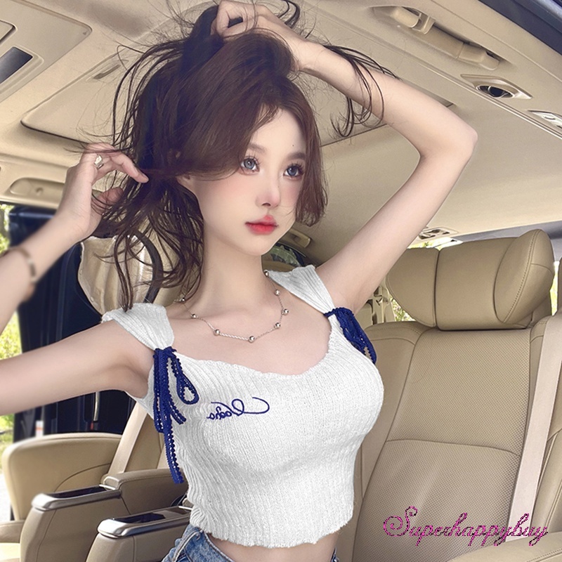 Áo Tank Top Sát Nách Màu Sắc Tương Phản Thời Trang Cho Nữ