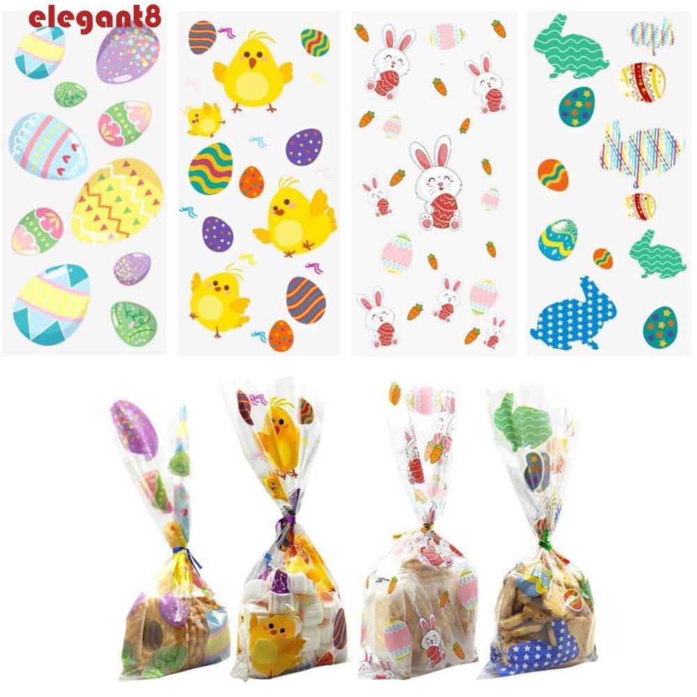 Set 50 Túi Đựng Kẹo Họa Tiết Thỏ Và Chim