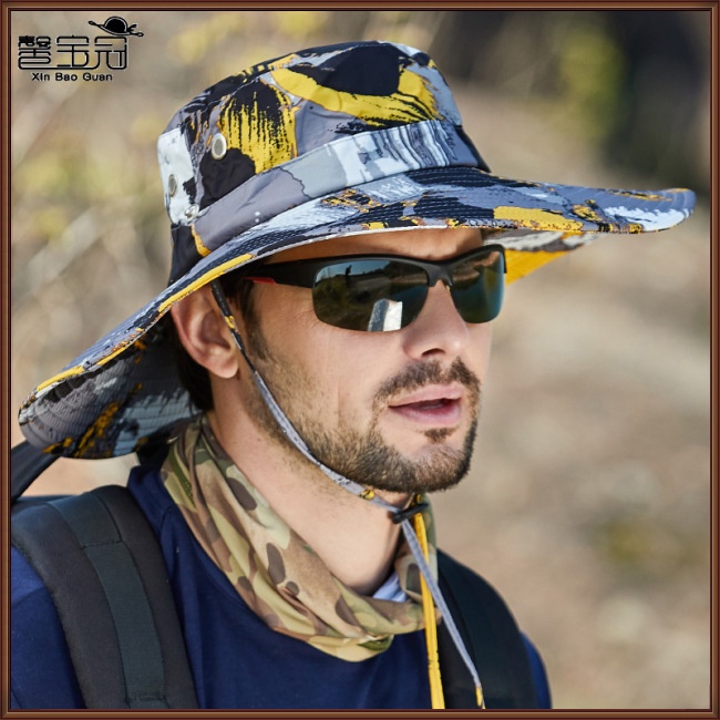 Mũ Vành Rộng Họa Tiết Rằn Ri Thời Trang Mùa Hè Cho Nam