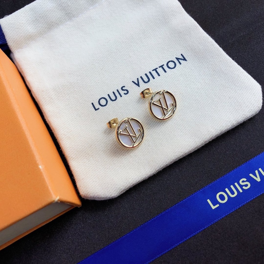 LOUIS VUITTON Bông Tai LV Bằng Thép Titan Thời Trang Cho Nữ