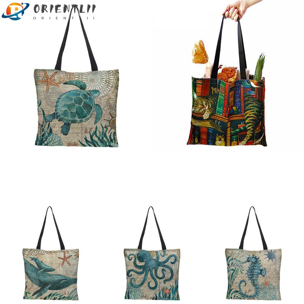 Túi Xách Du Lịch Orentlii Chất Liệu Vải Lanh Thân Thiện Với Môi Trường