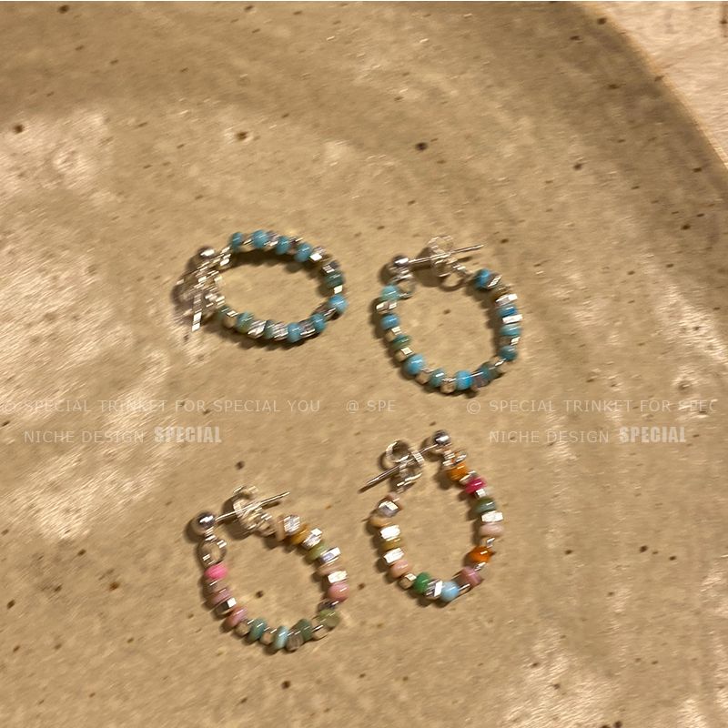 Dopamine! Khuyên Tai Dạng Hạt Nhiều Màu Sắc Cao Cấp Sang Trọng Cho Nữ