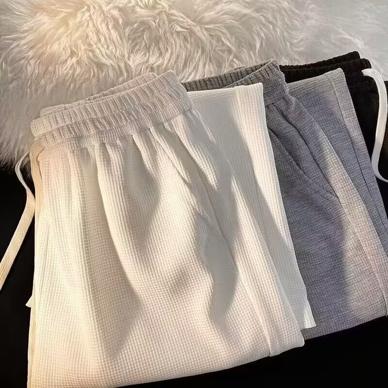 Quần Dài Mỏng Ống Rộng Phong Cách Harajuku vintage Thời Trang Xuân Hè Cho Nam Và Nữ