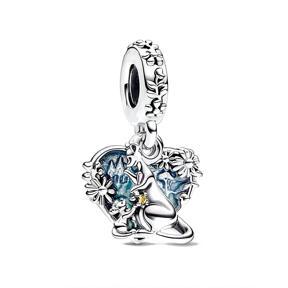 Mạ Bạc Kangaroo Mẹ Và Bé Đôi Tòn Ten Charm Phù Hợp Với Pandora Vòng Tay DIY Trang Sức