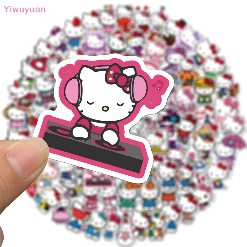 Bộ 100 Sticker Hello Kitty Dán Trang Trí Ván Trượt Laptop Mới