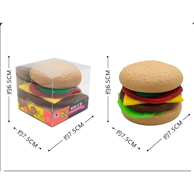 Mới Đồ Chơi Xốp Squishy Giảm Stress Hình Hamburger Dễ Thương Cho Bé