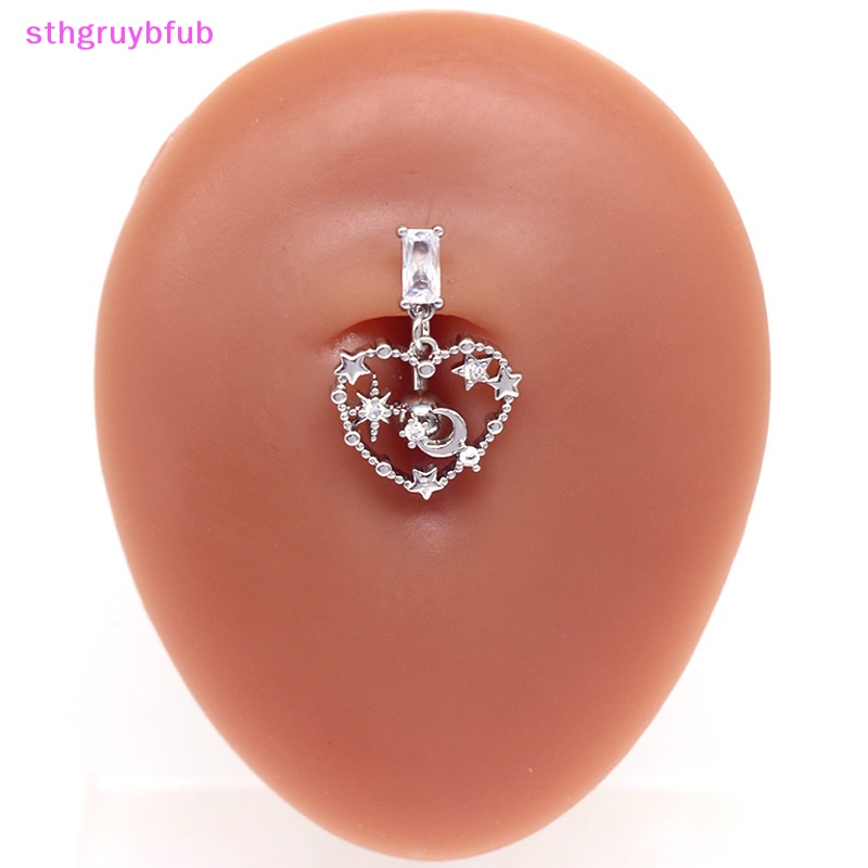 Khuyên RốN HìNh Nơ / TráI Tim ĐíNh Đá BằNg ThéP Không Gỉ
