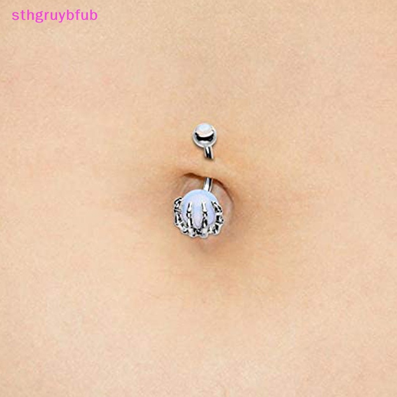 Khuyên Rốn Đính Đá Opal 14G Thời Trang Cho Nữ