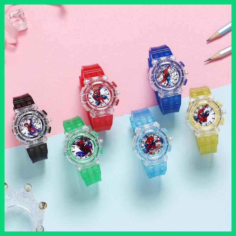 Đồng Hồ Quartz Dạ Quang Hình Người Nhện Hoạt Hình Tinh Tế Đẹp Mắt Cho Trẻ Em Mỗi Ngày Thích Hợp Làm Quà Tặng