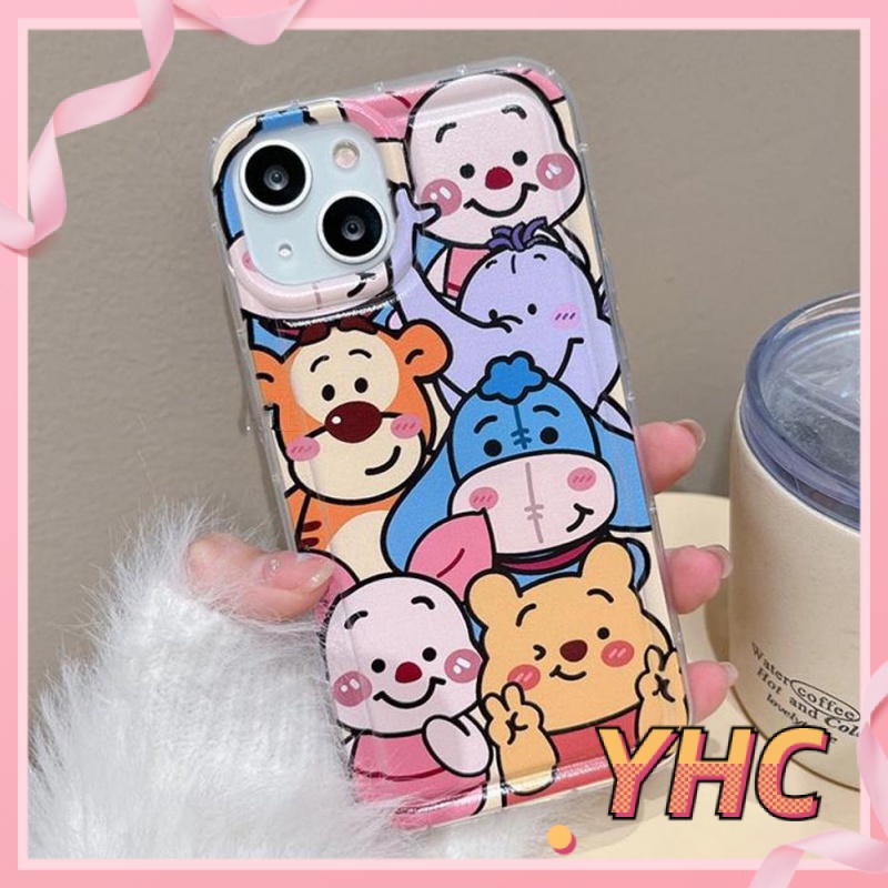 Ốp Lưng iPhone Bộ sưu tập cao bồi gấu dâu tây hoạt hình, túi khí chống rơi, vỏ điện thoại di động, vỏ mềm trong suốt giảm chấn Cho Iphone 6 / 6S / 6splus / se / 7 / 7plus / 8 / 8plus / X / xs / xsmax / 11 / 12 / 13 / 14 / Plus / pro / pro max-733