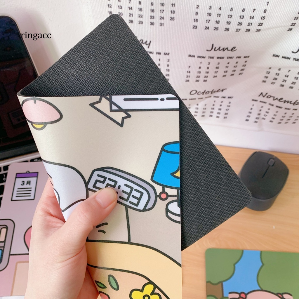 Tấm Lót Chuột Và Bàn Phím RGA Mềm Không Trượt Chống Thấm Nước In Họa Tiết Hoạt Hình Dễ Thương