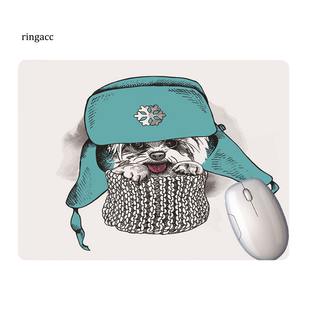 Tấm Lót Chuột RGA Bằng Cao Su Chống Trượt In Họa Tiết Hoạt Hình Dễ Thương Tiện Dụng Cho Thú Cưng